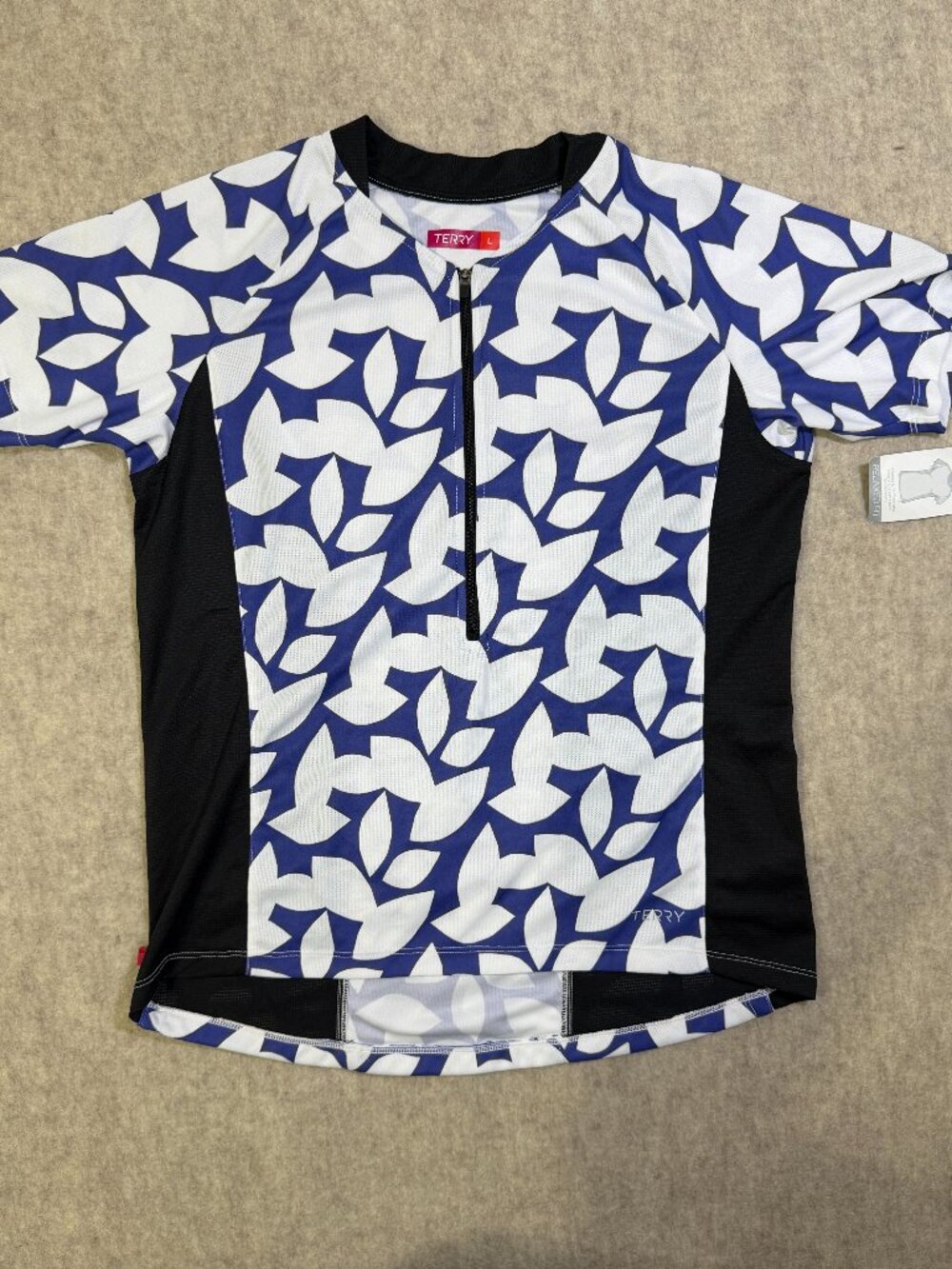 Terry Bicycles Women's Cycling Jersey L NWT Floral Half Zip Made in USA